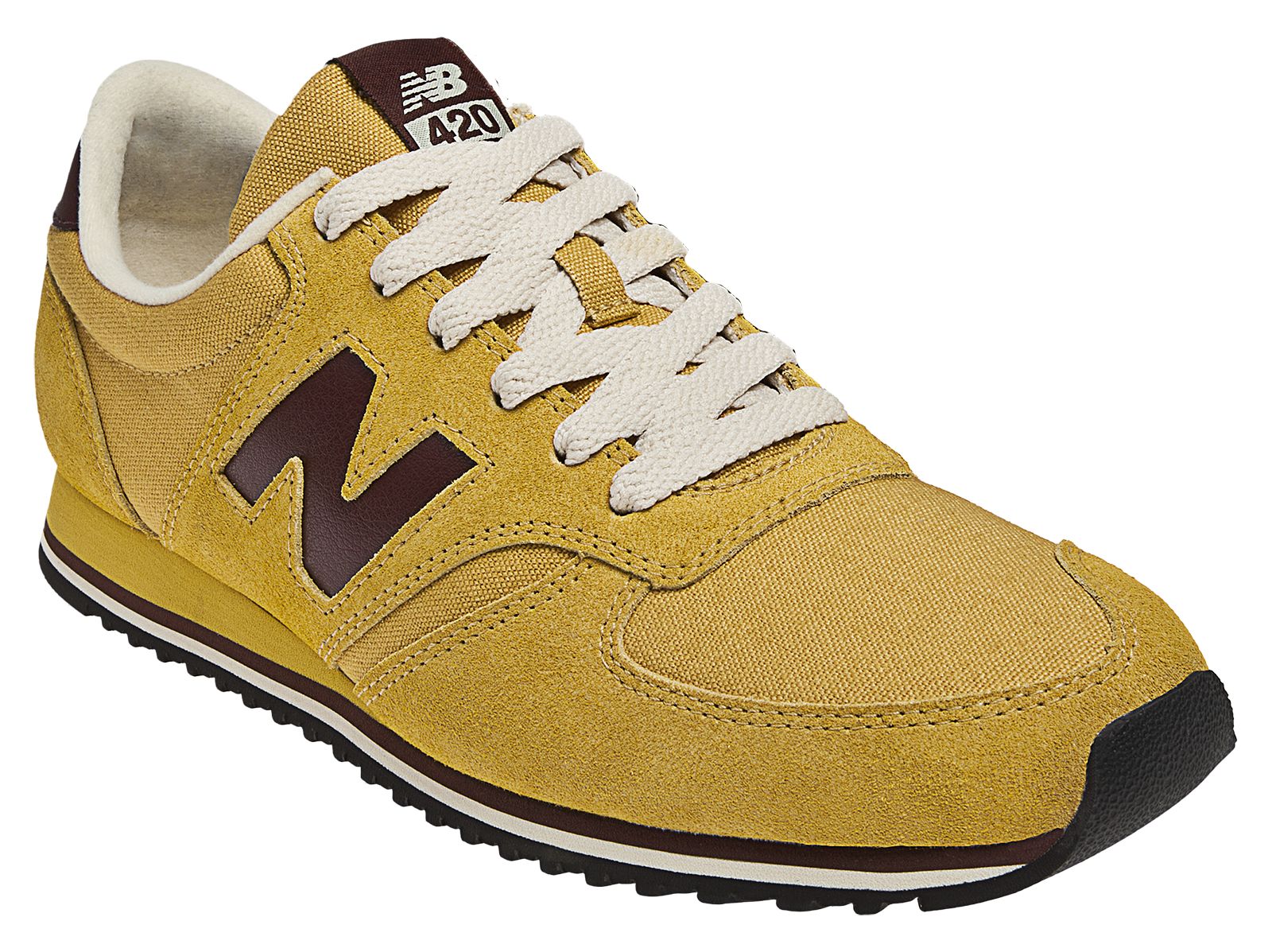 New Balance 420, Yellow with Burgundy