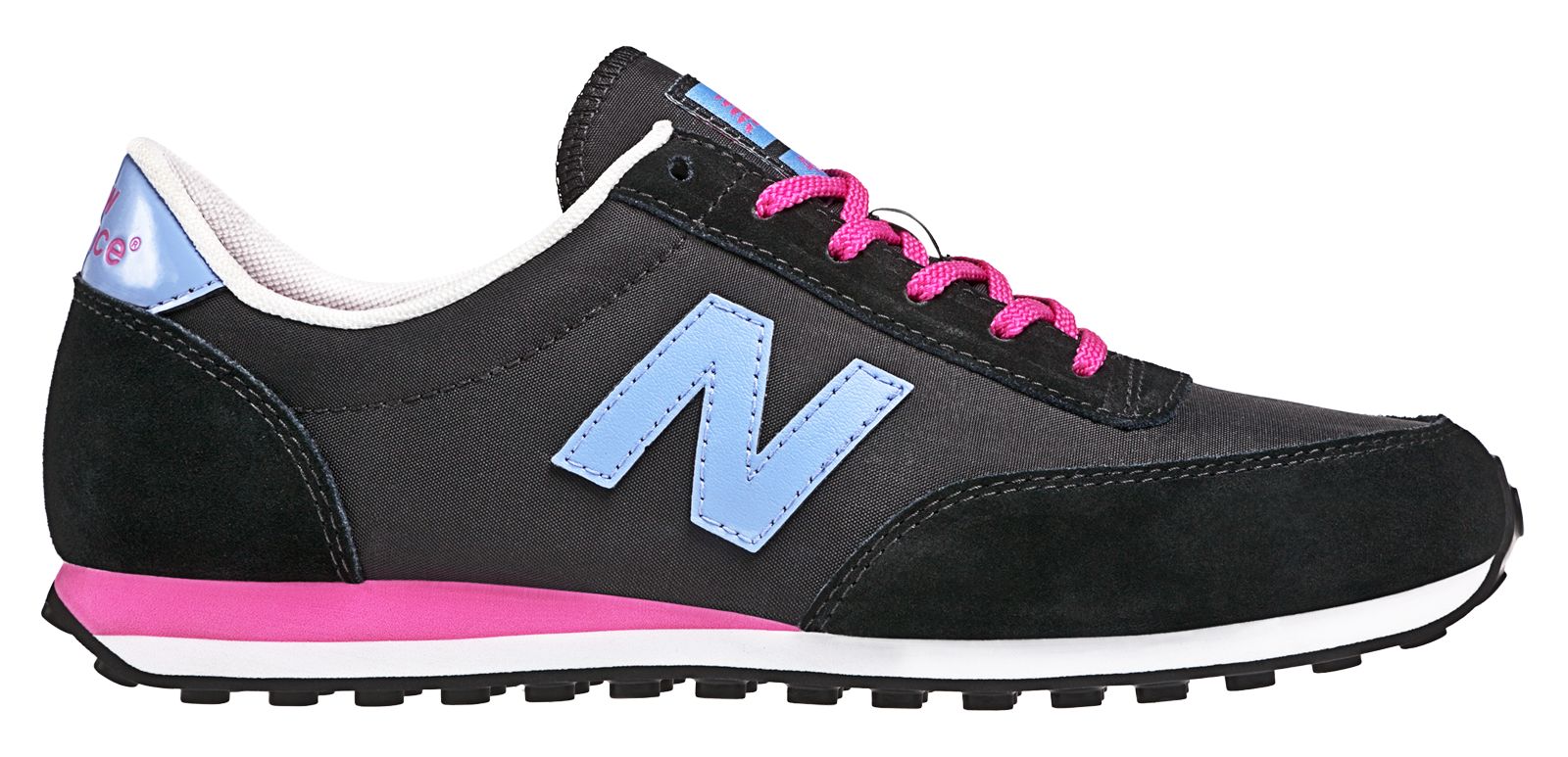 New Balance 410, Black with Blue & Pink