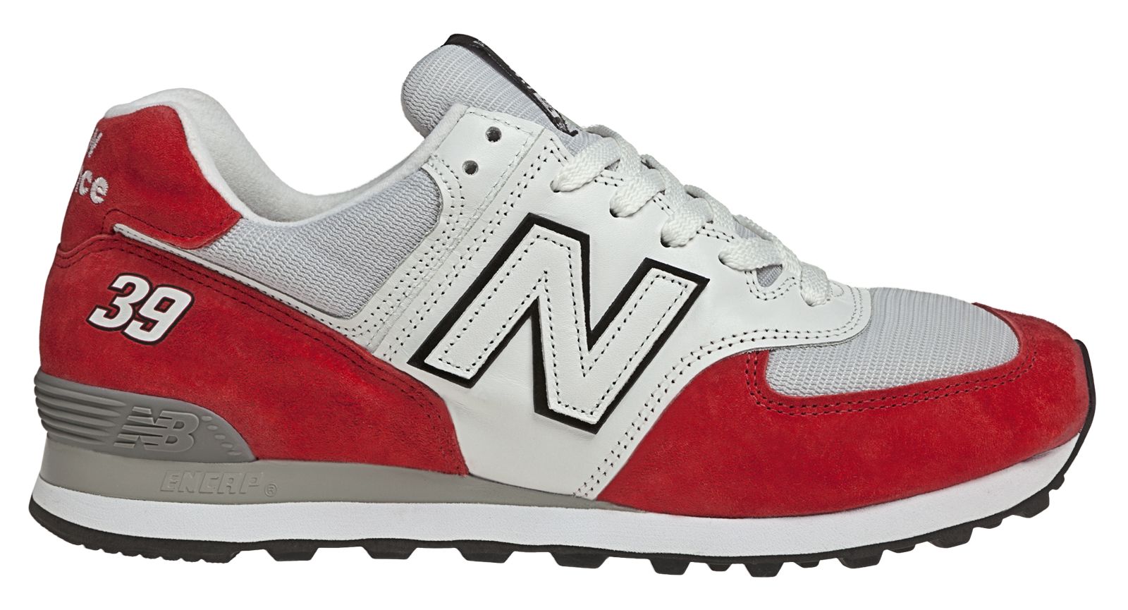 Women's Race Inspired 574, Red with Grey & White
