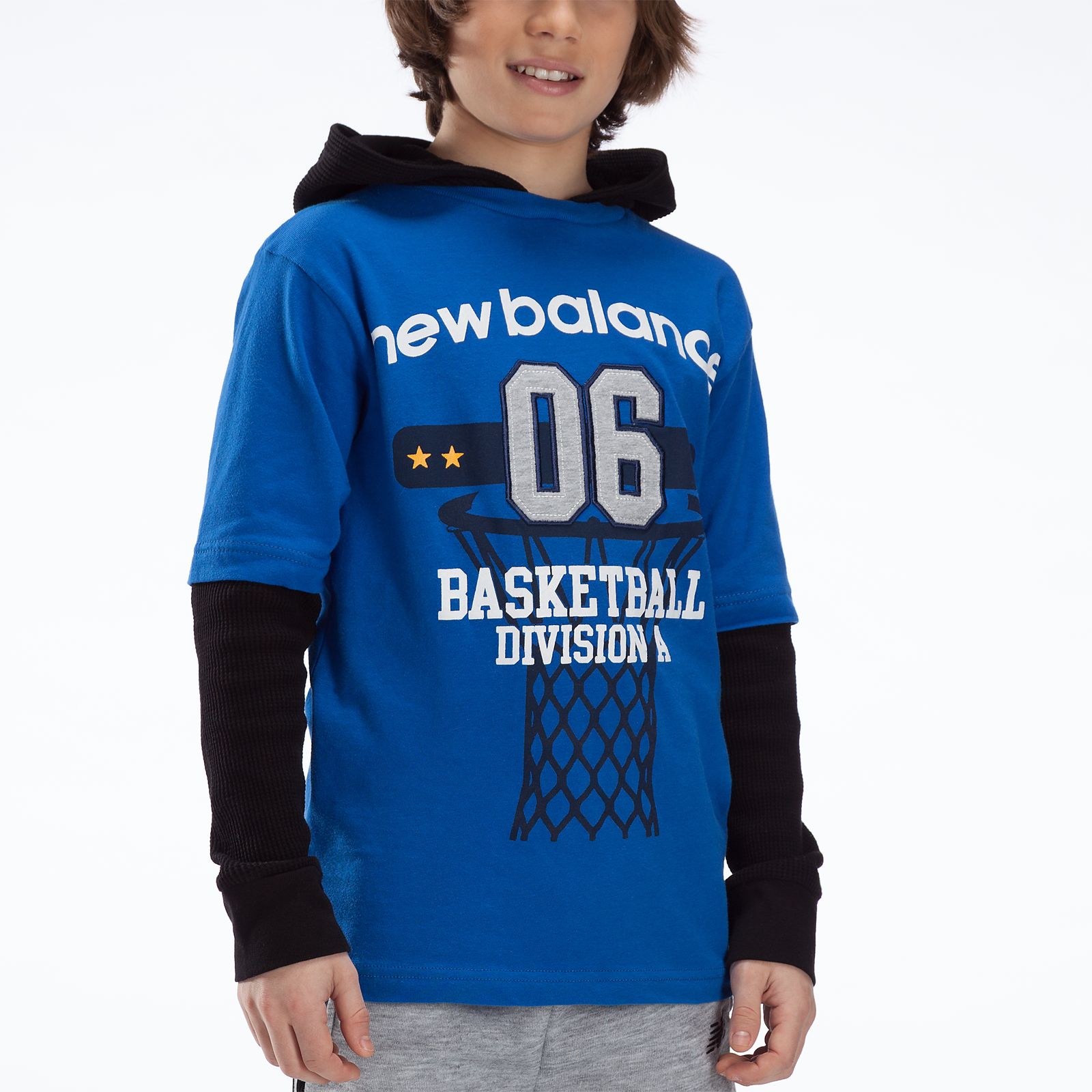 Youth Hangdown Hooded Shirt, Royal Blue