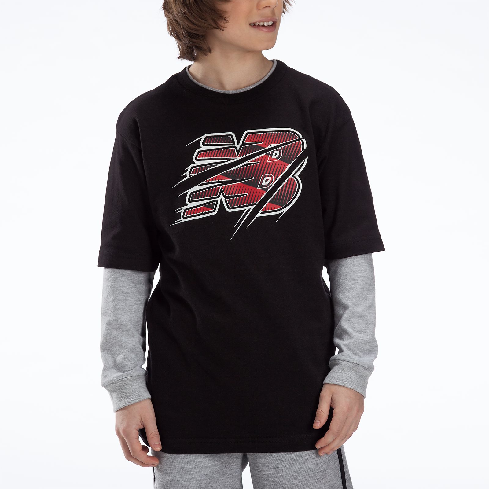 Youth Hangdown Crew Shirt, Black