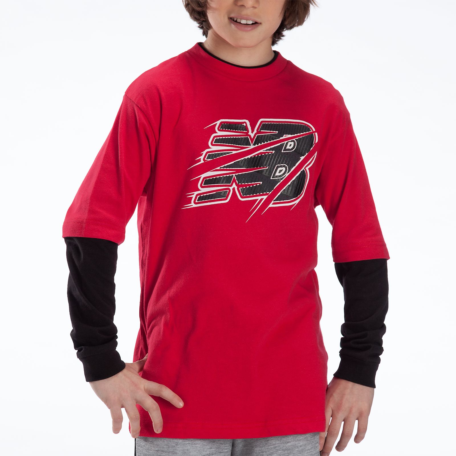 Youth Hangdown Crew Shirt, Red