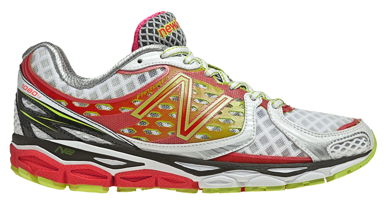 New Balance 1080v3, Diva Pink with Lime & White