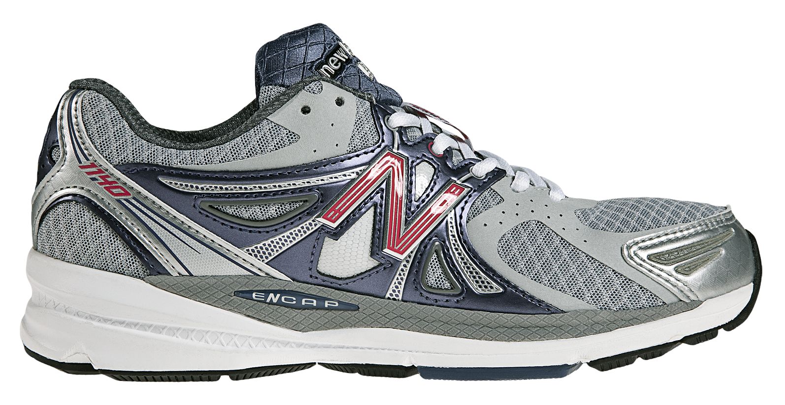 New Balance 1140, Silver with Blue & Red