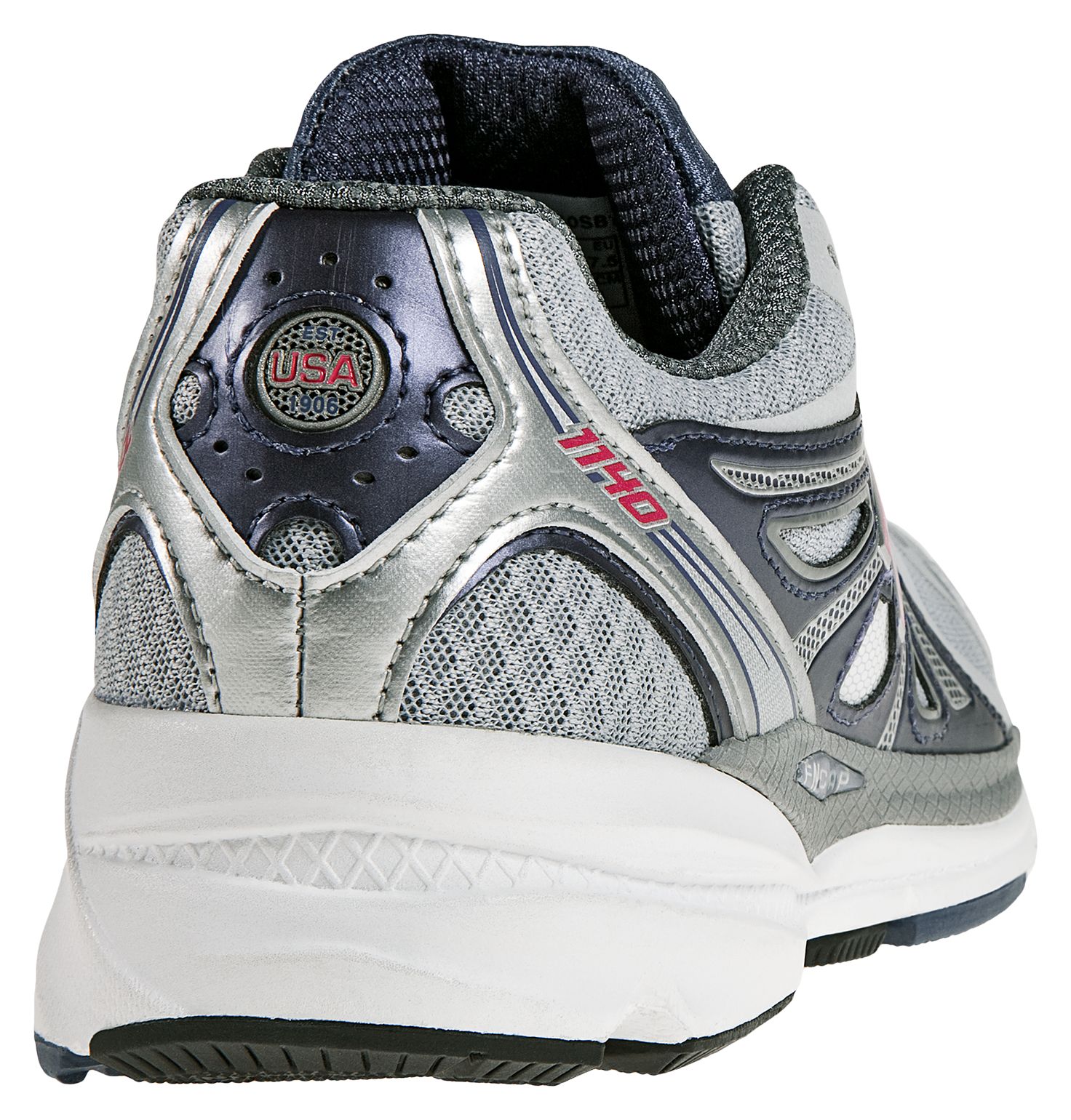 New Balance 1140, Silver with Blue &amp; Red