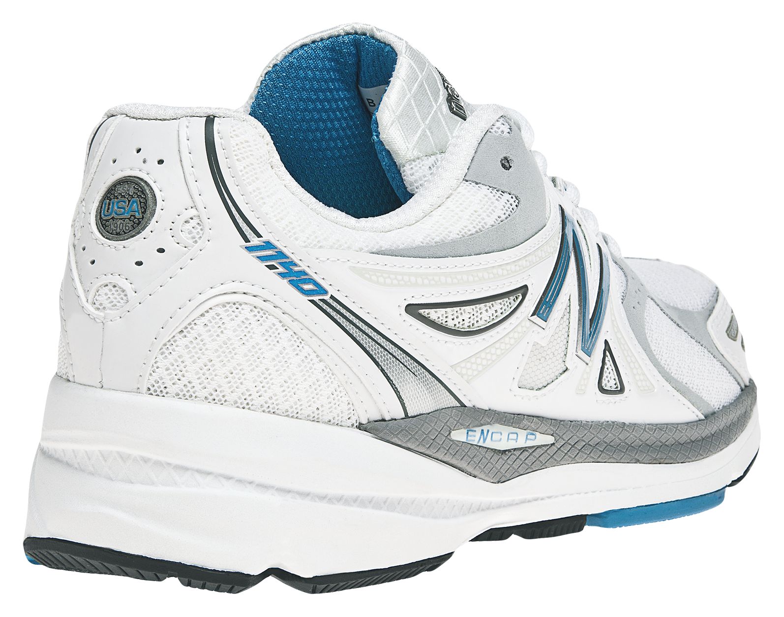 New Balance 1140, White with Blue &amp; Silver