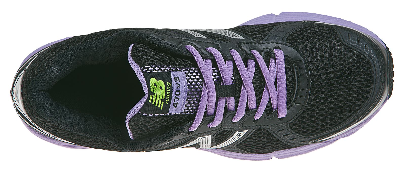 New Balance 470v3, Black with Lilac
