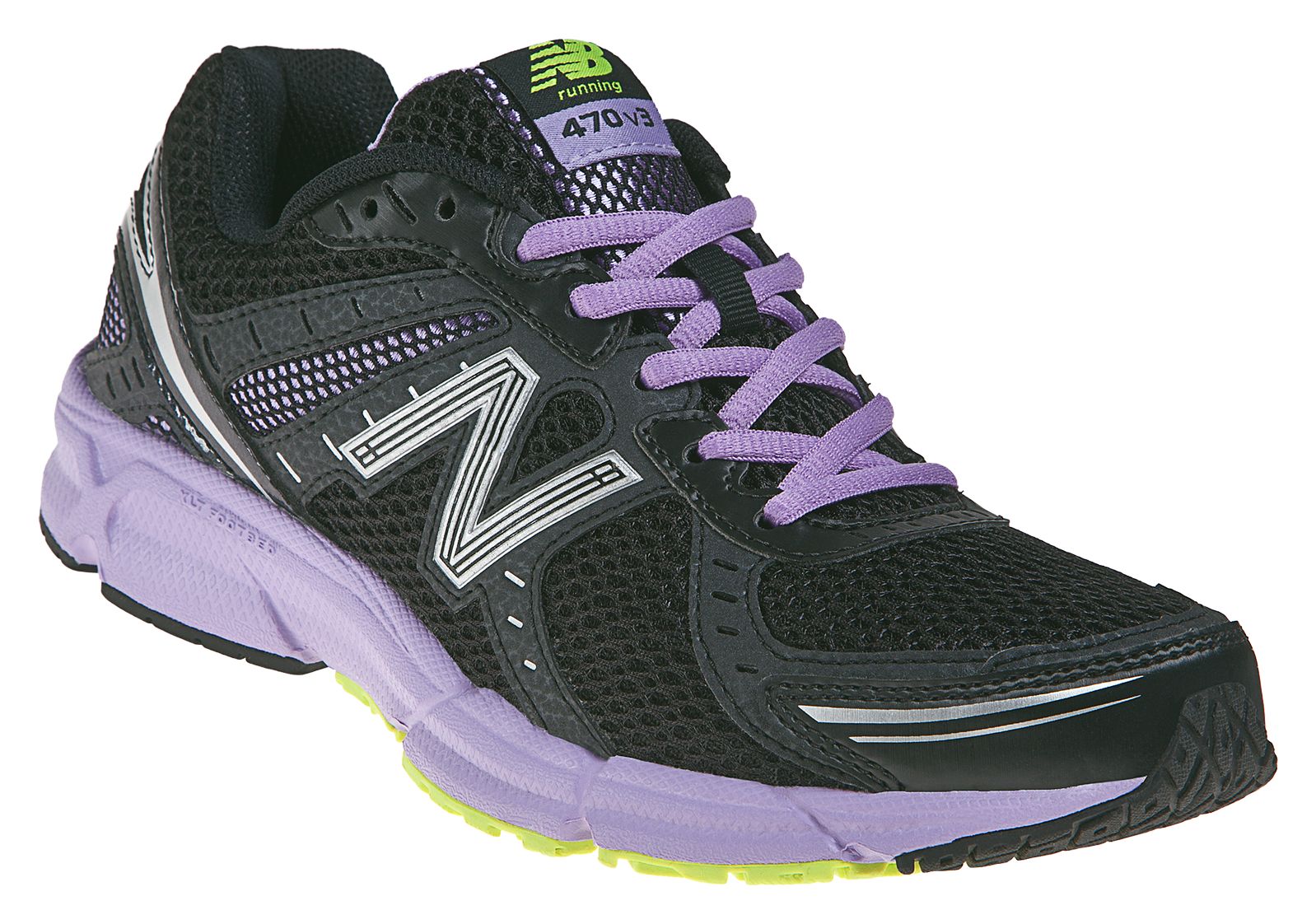 New Balance 470v3, Black with Lilac
