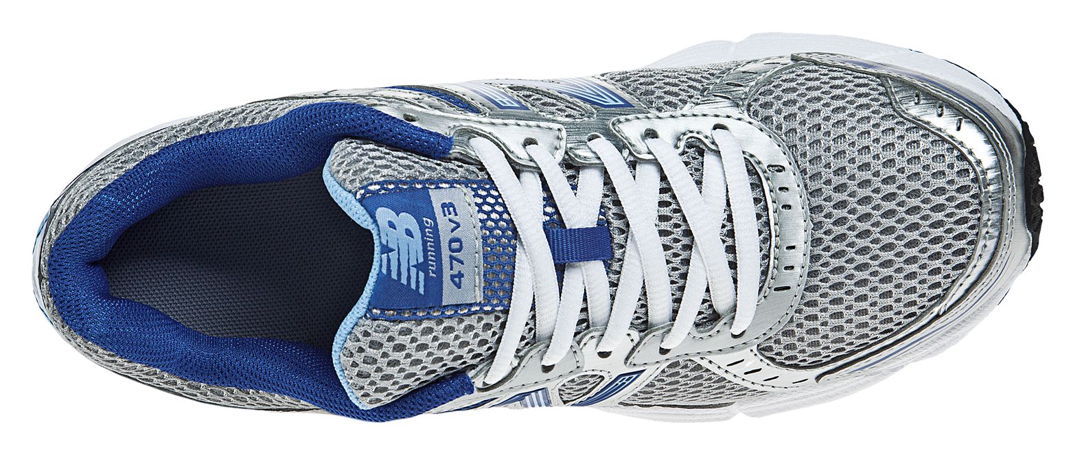 New Balance 470v3, Silver with Blue