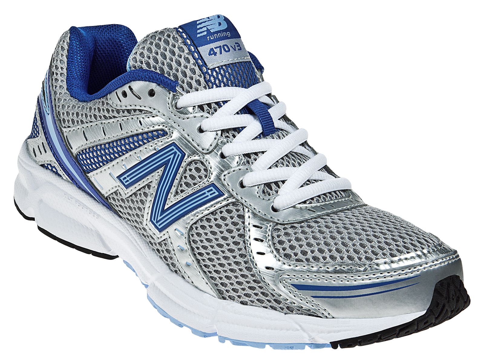 New Balance 470v3, Silver with Blue