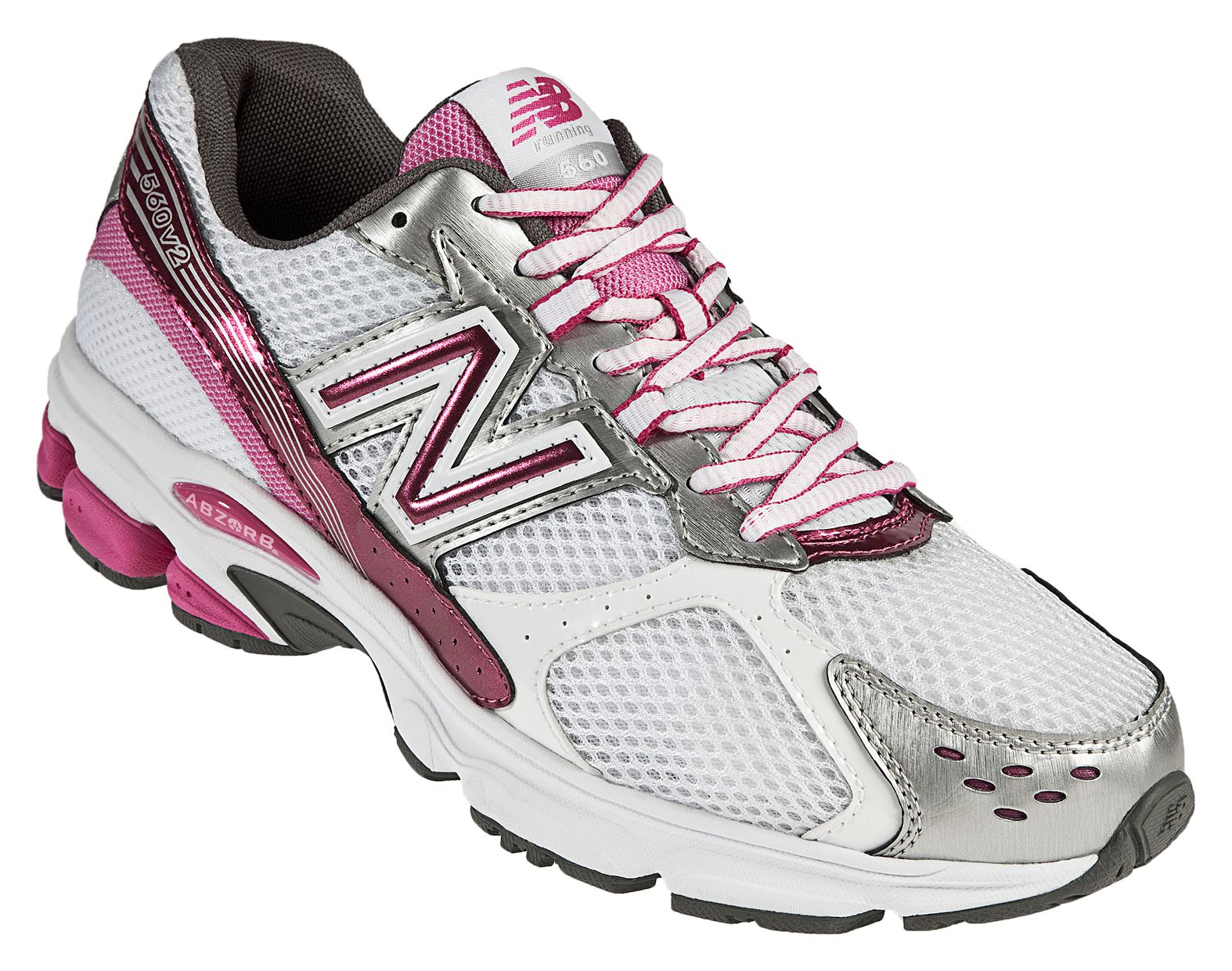 New Balance 560v2, White with Pink