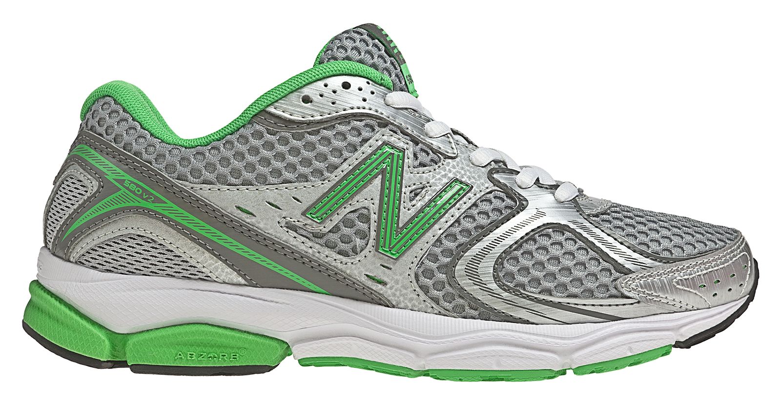 New Balance 580v2, Silver with Green