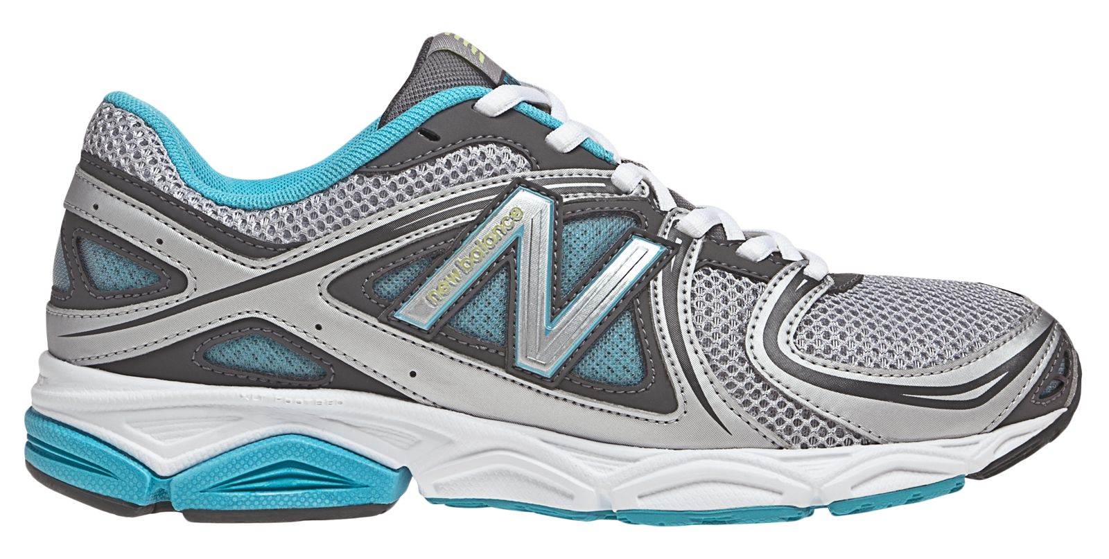 New Balance 580v3, Silver with Aqua
