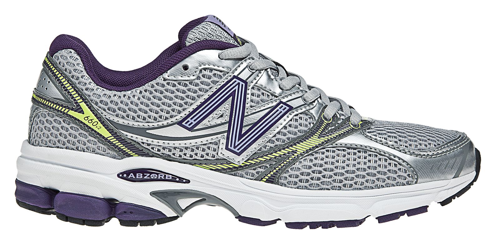 New Balance 660v2, Silver with Purple &amp; White