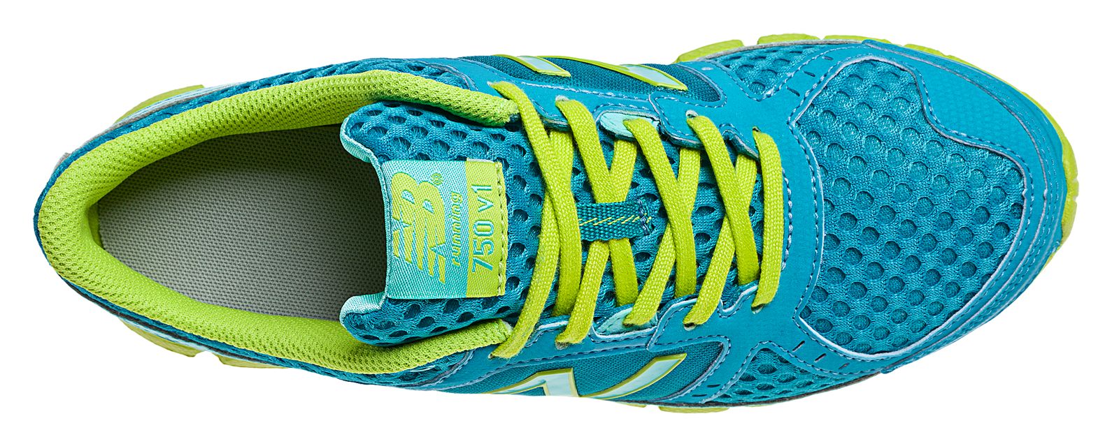 New Balance 750, Neon Blue with Fluorescent Green