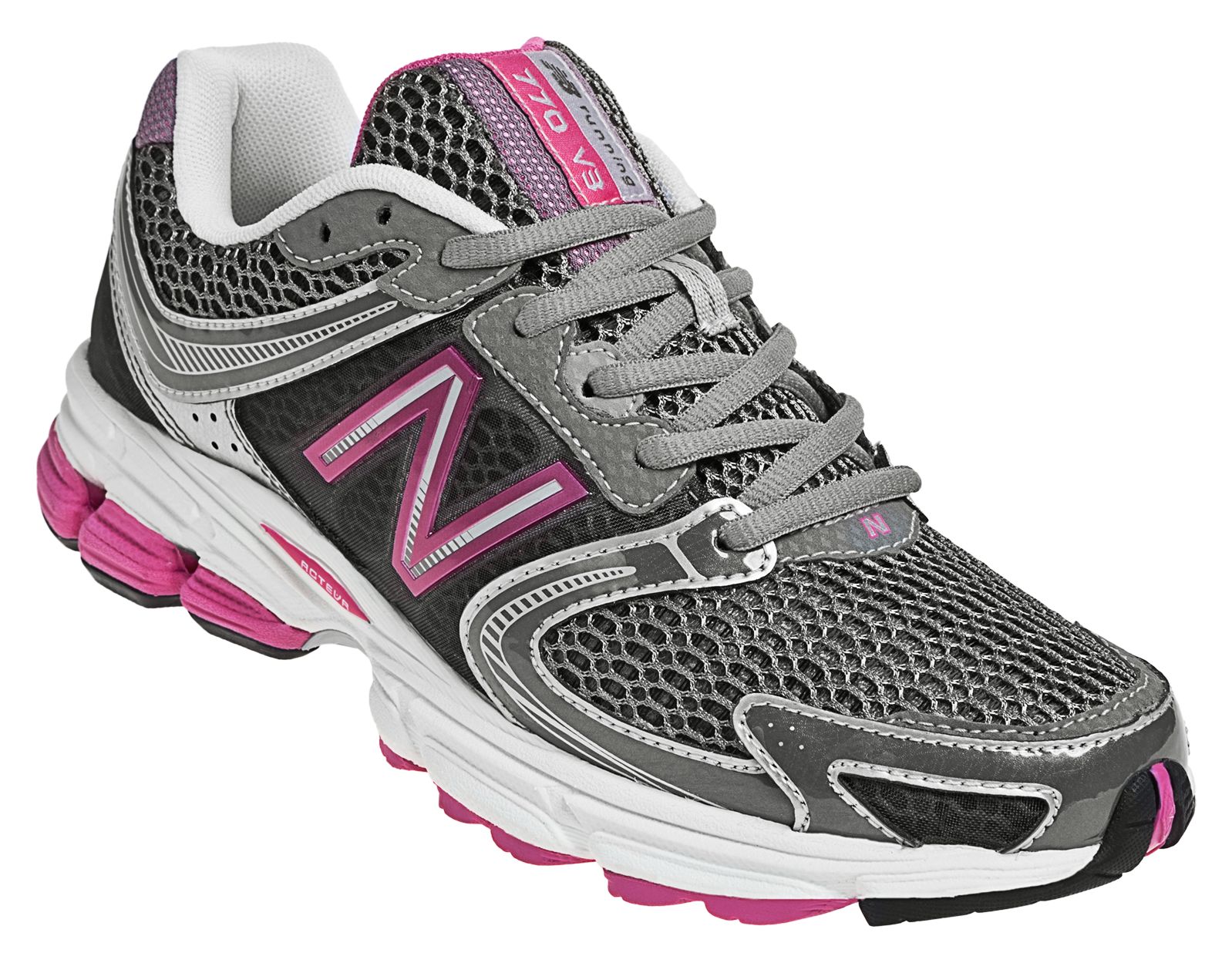 New Balance 770v3, Grey with Komen Pink &amp; White