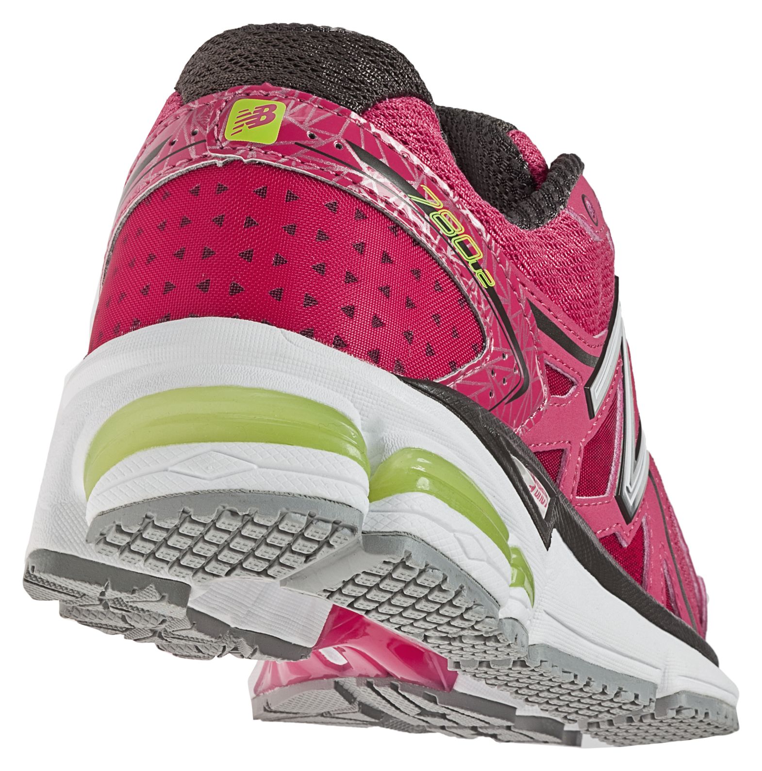 New Balance 780v2, Raspberry with Dark Brown &amp; Lime Green