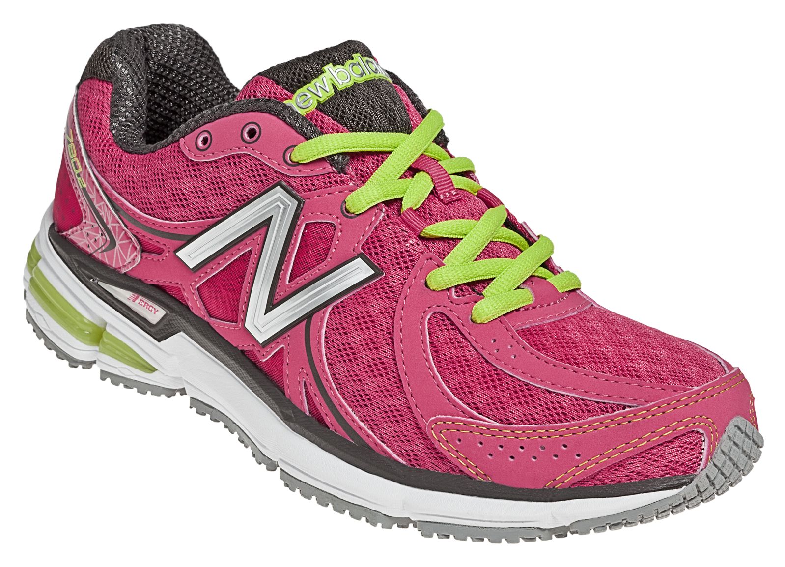 New Balance 780v2, Raspberry with Dark Brown &amp; Lime Green
