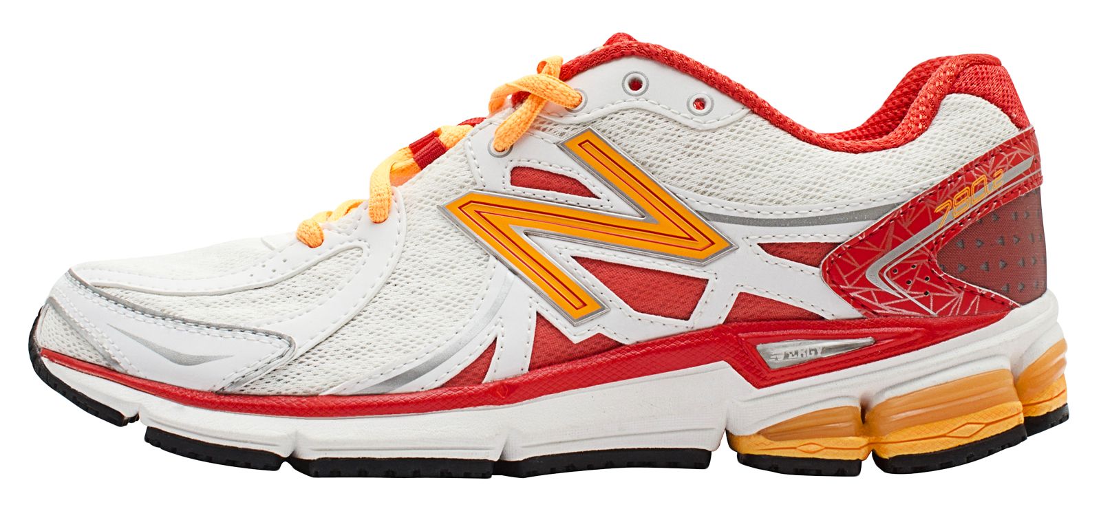New Balance 780v2, White with Red & Orange