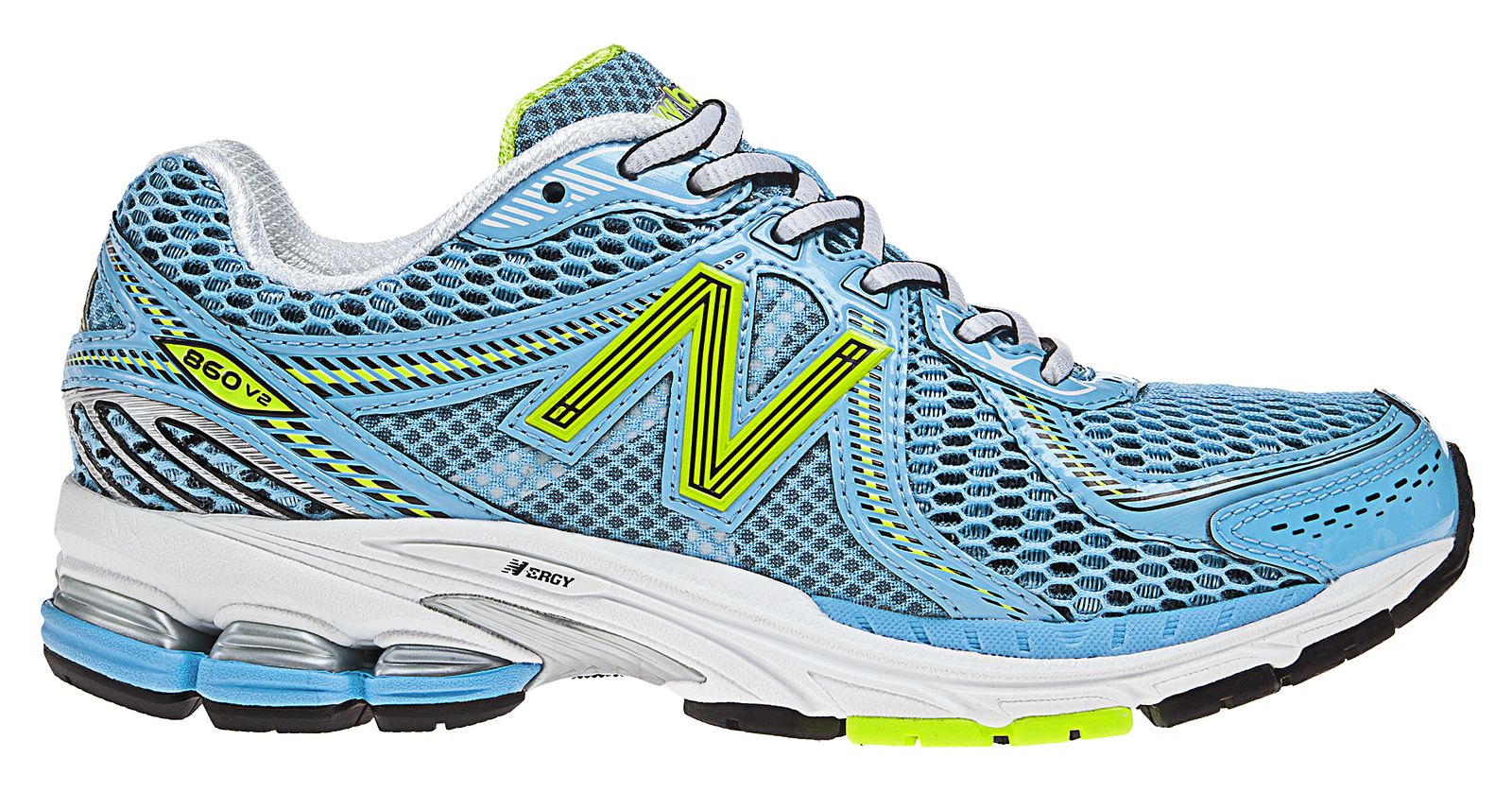 Limited Edition 860v2, Light Blue with Lime Green & White