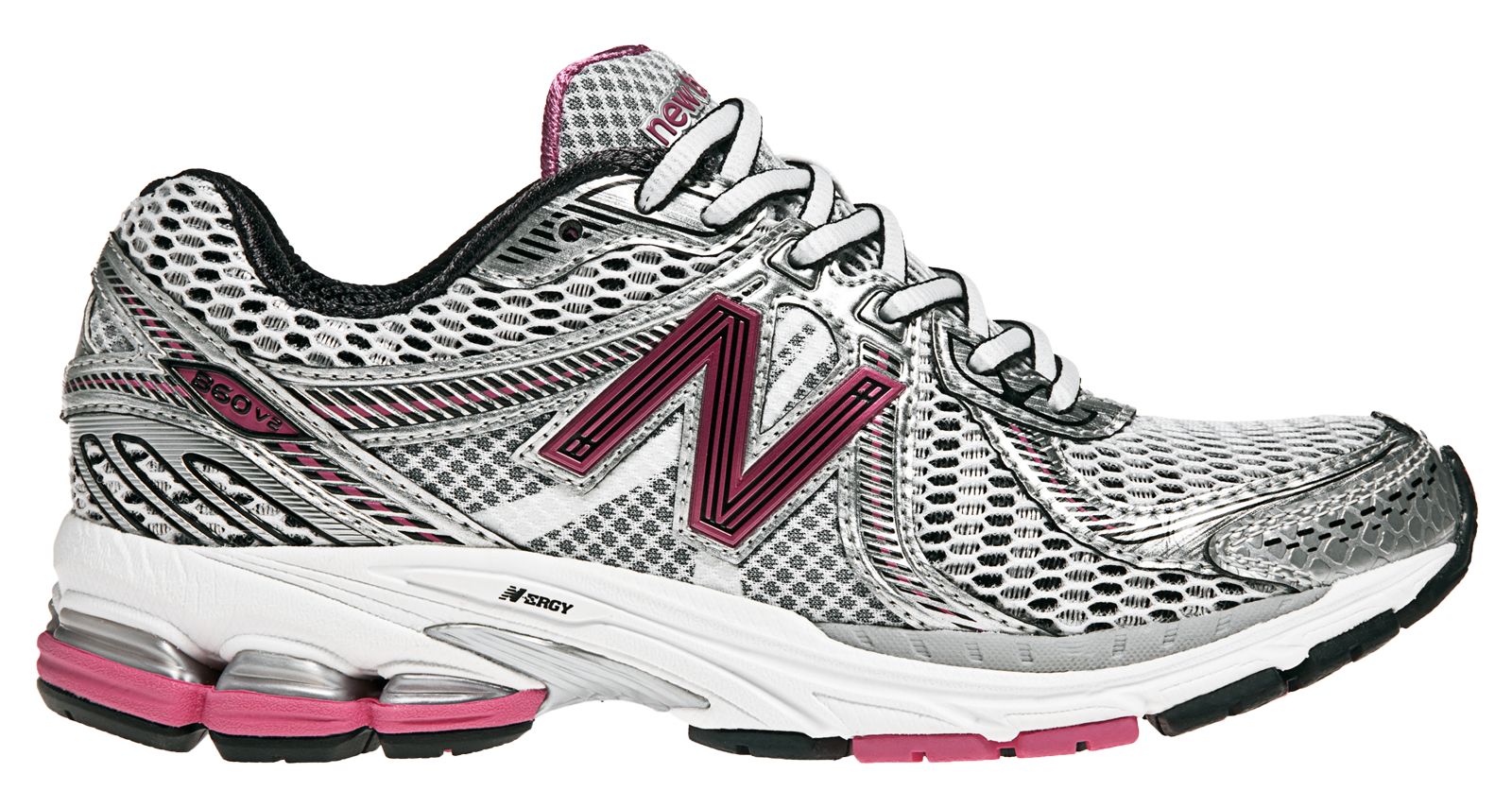New Balance 860v2, Silver with Pink