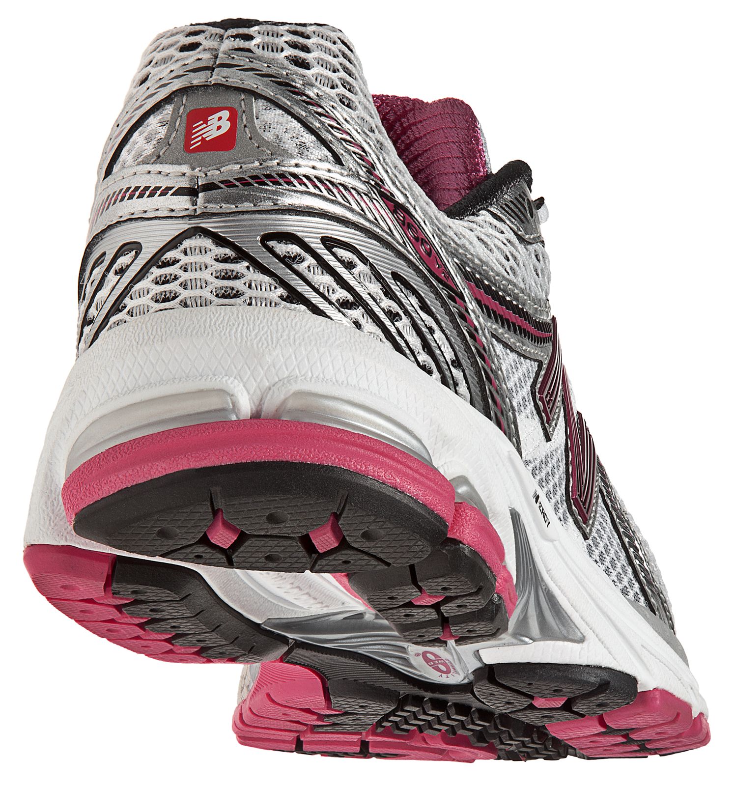 New Balance 860v2, White with Silver &amp; Pink