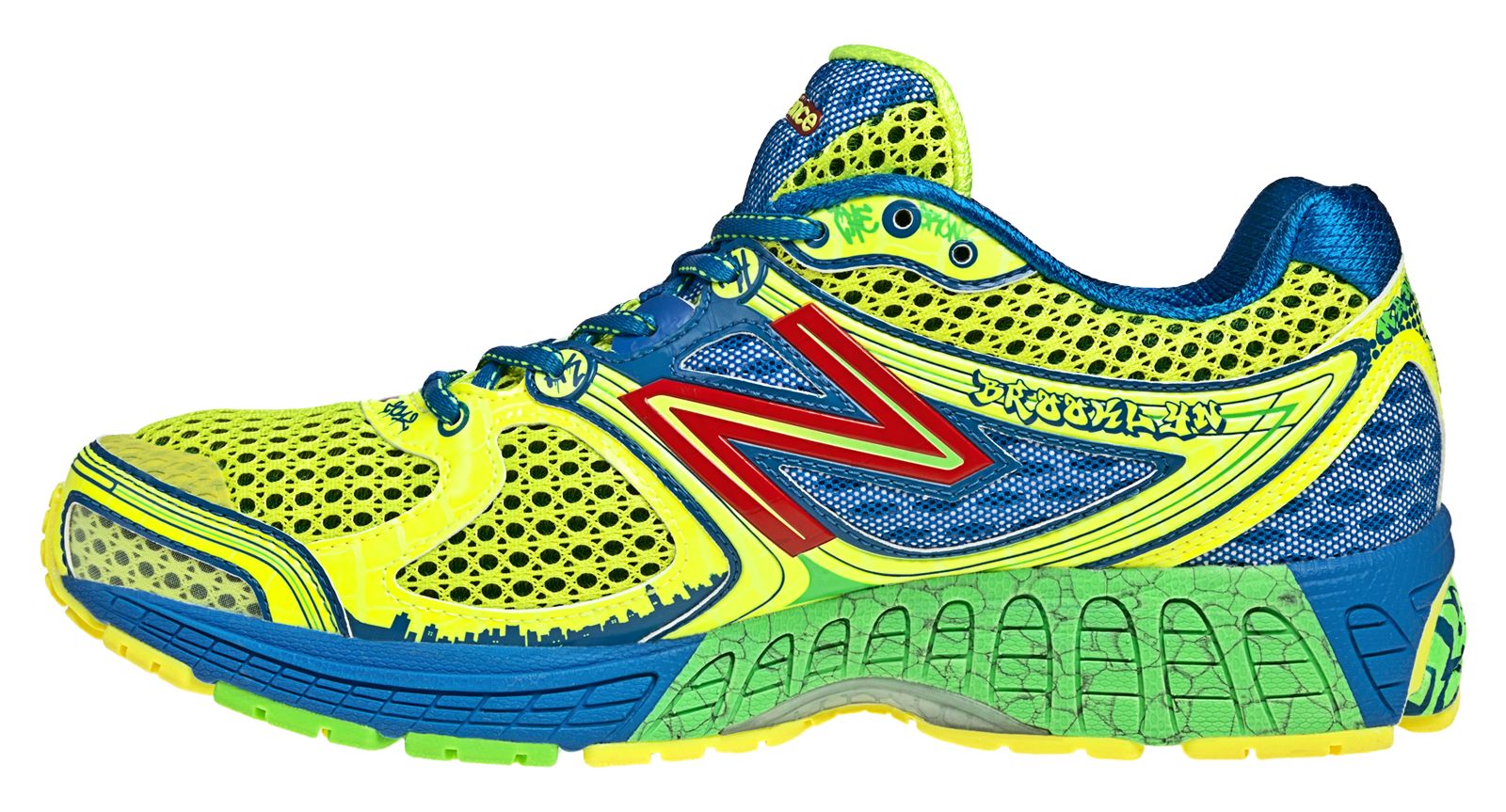 Womens Limited Edition NYC 860v3, Campanula with Neon Yellow &amp; Lime