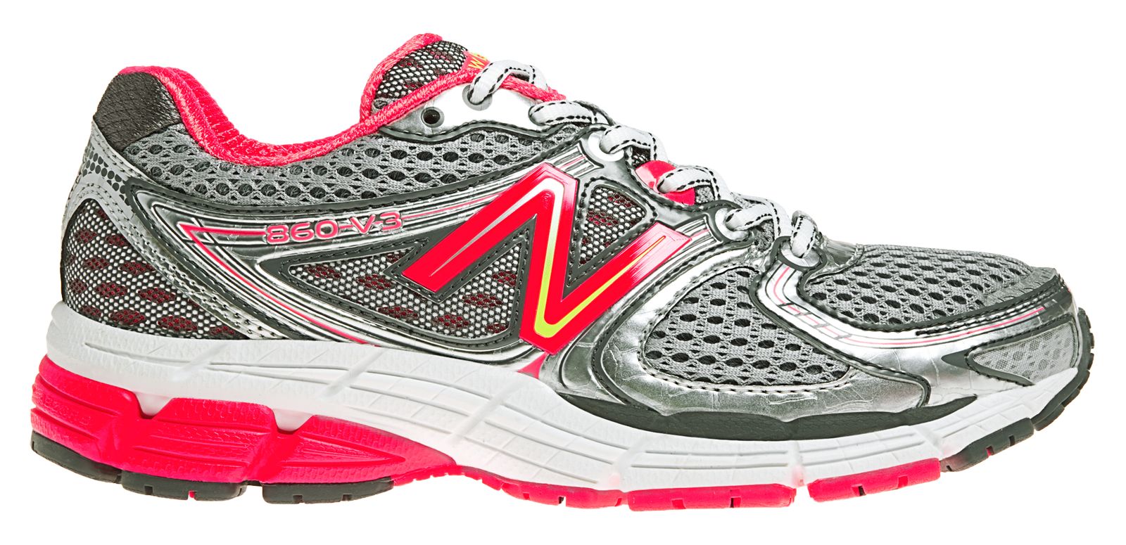 New Balance 860v3, Pink Shock with Silver & Black