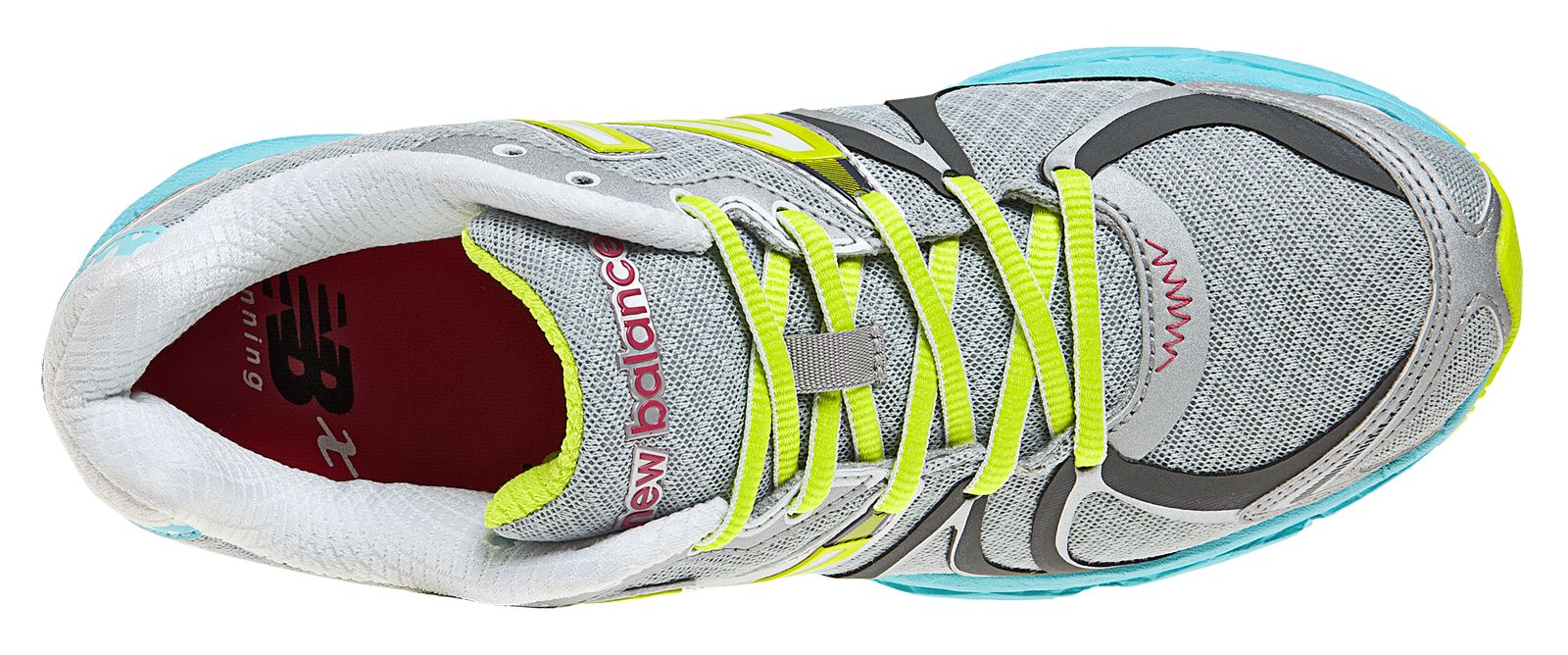 New Balance 870v2, Silver with Blue Atoll &amp; Neon Green