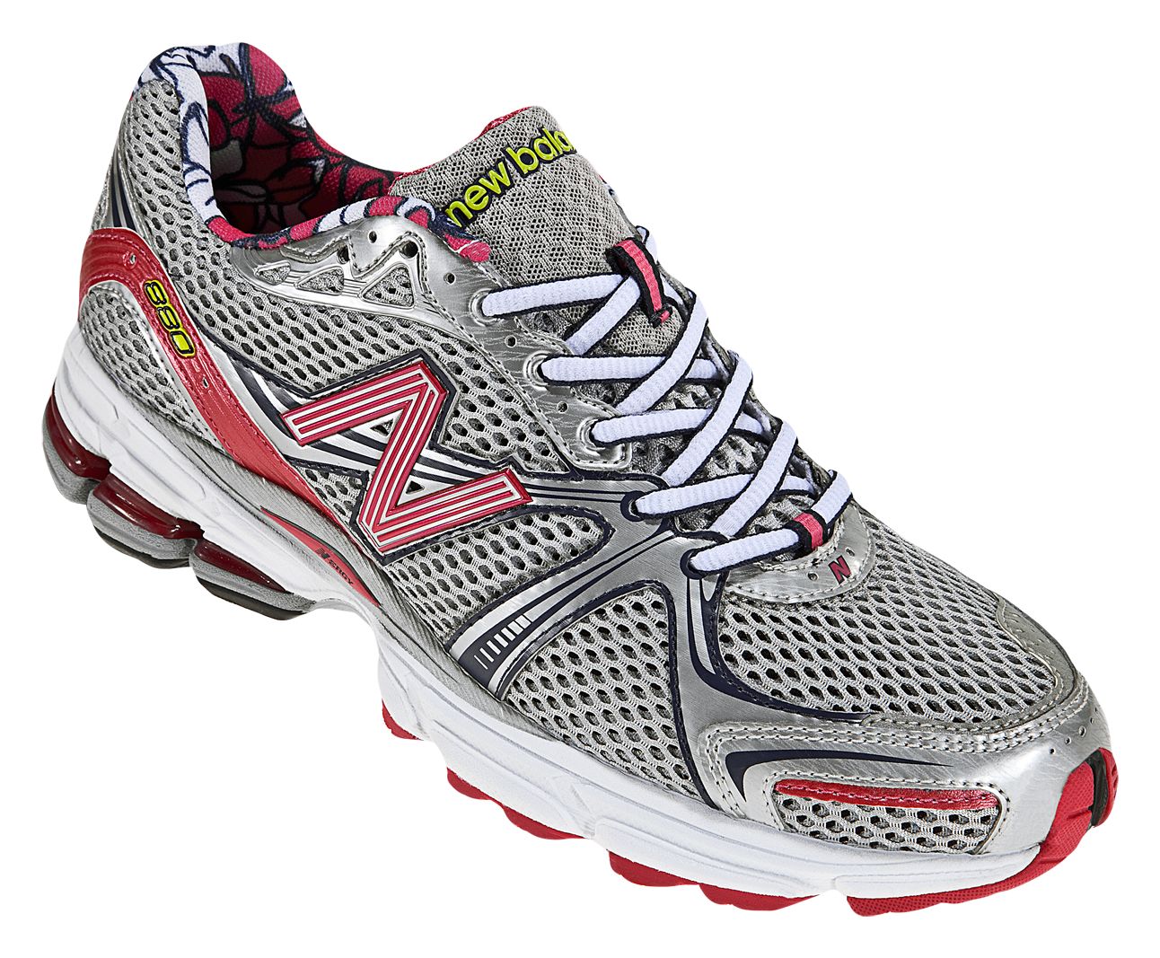 New Balance 880, Silver with Pink &amp; Navy
