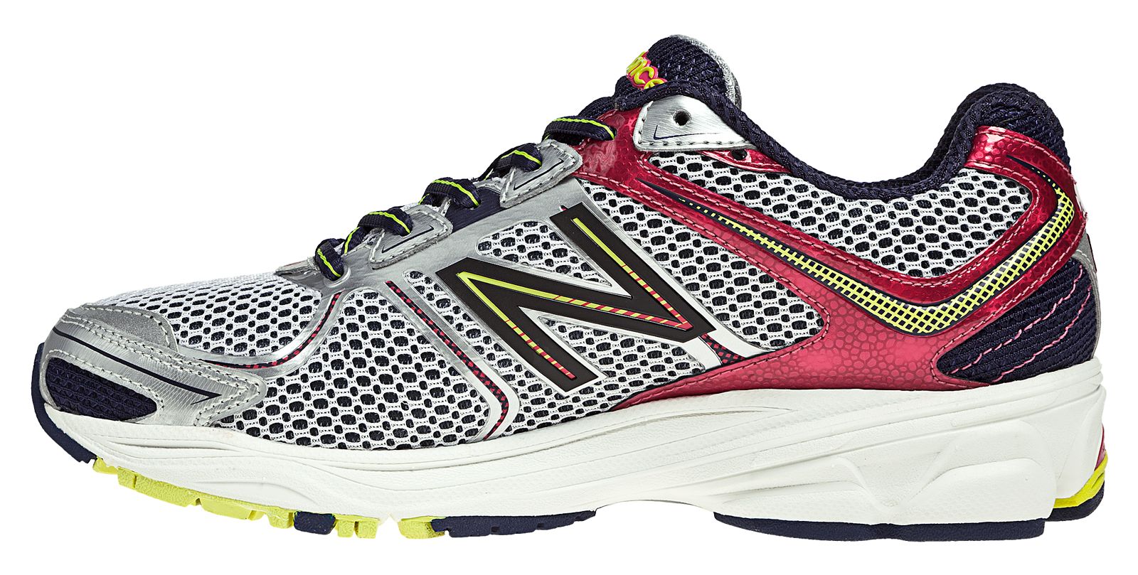 New Balance 880v2, Silver with Raspberry &amp; Lime Green