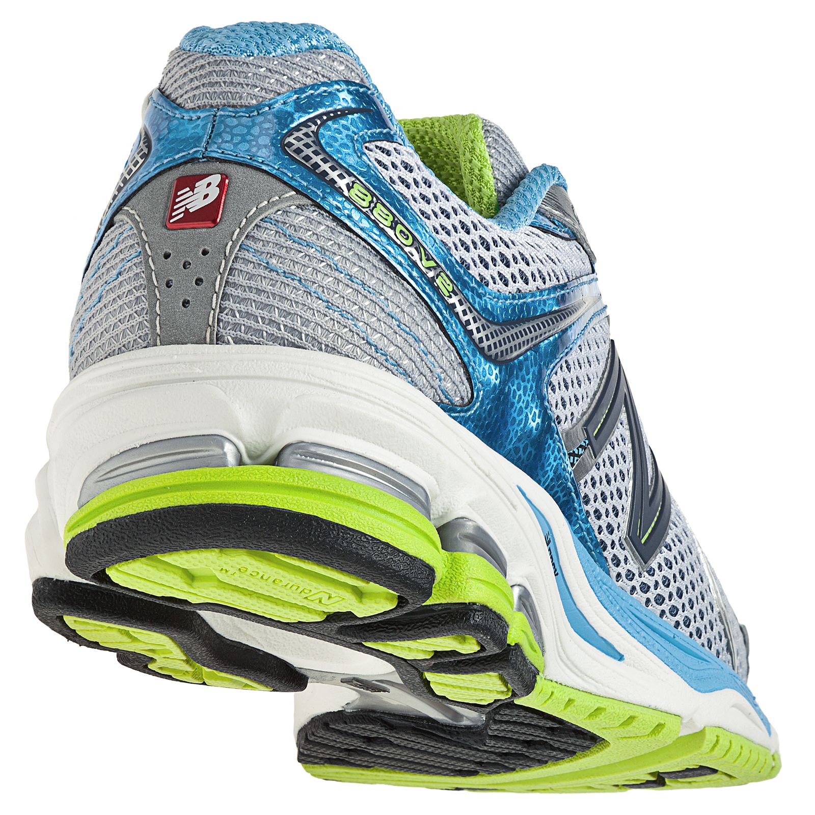 New Balance 880v2, White with Blue Bell &amp; Neon Green