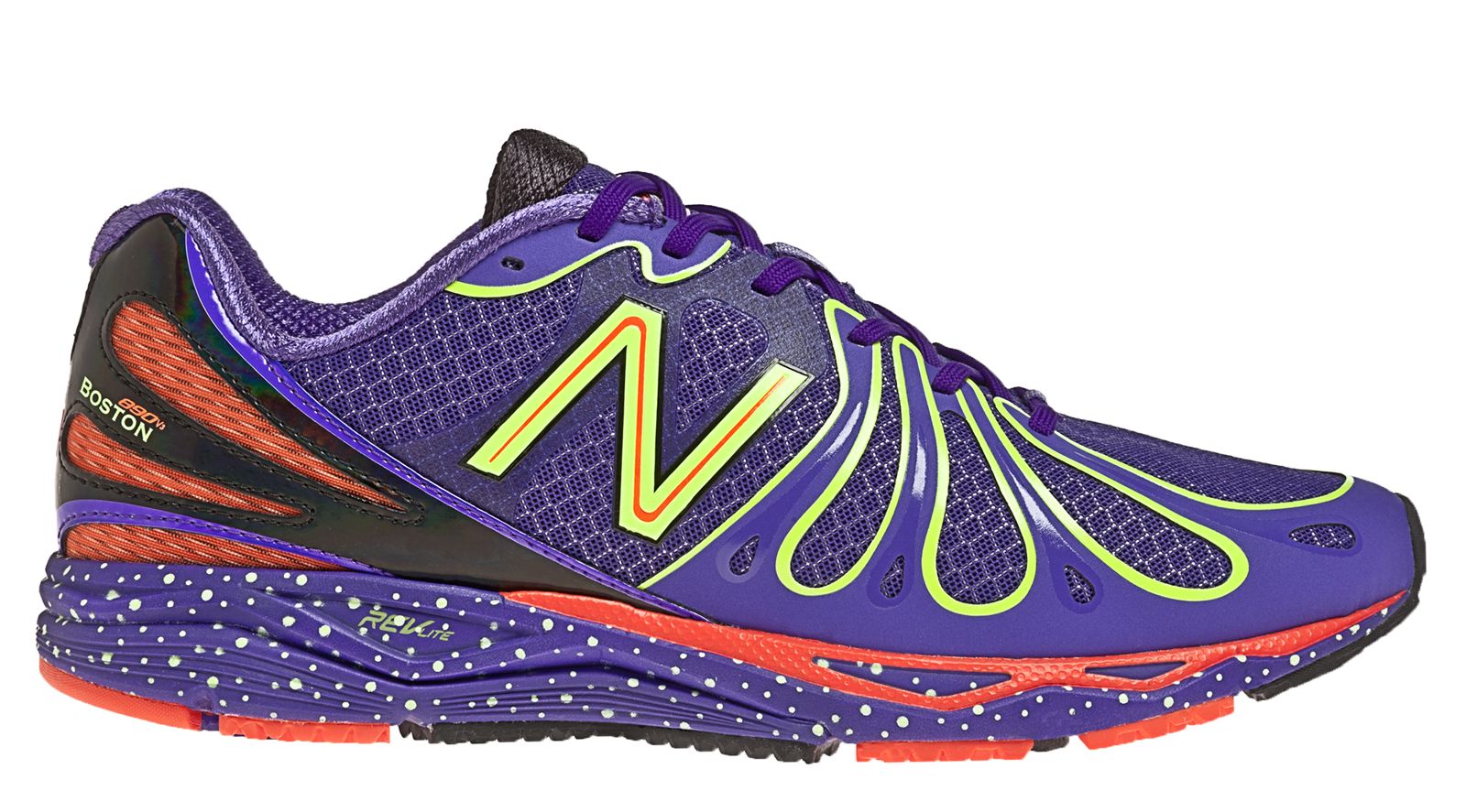 Womens Limited Edition Boston 890v3, Purple with Black & Poppy Red
