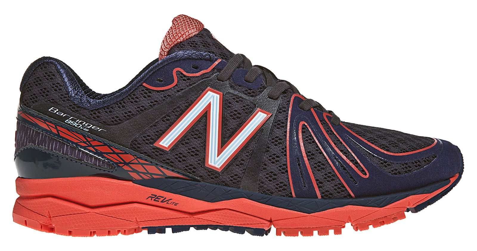 New Balance 890v2, Black with Orange