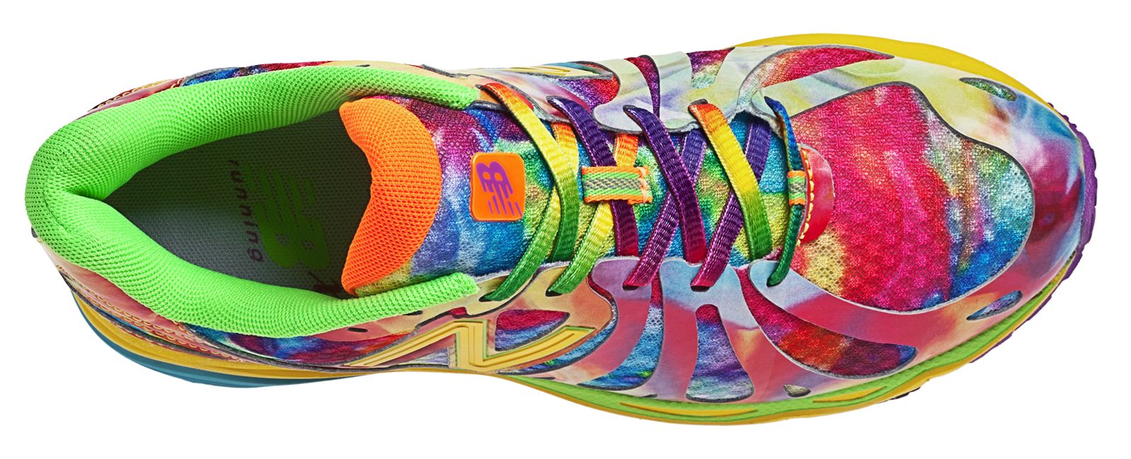 Womens Tie Dye 890V3, Yellow with Red &amp; Blue