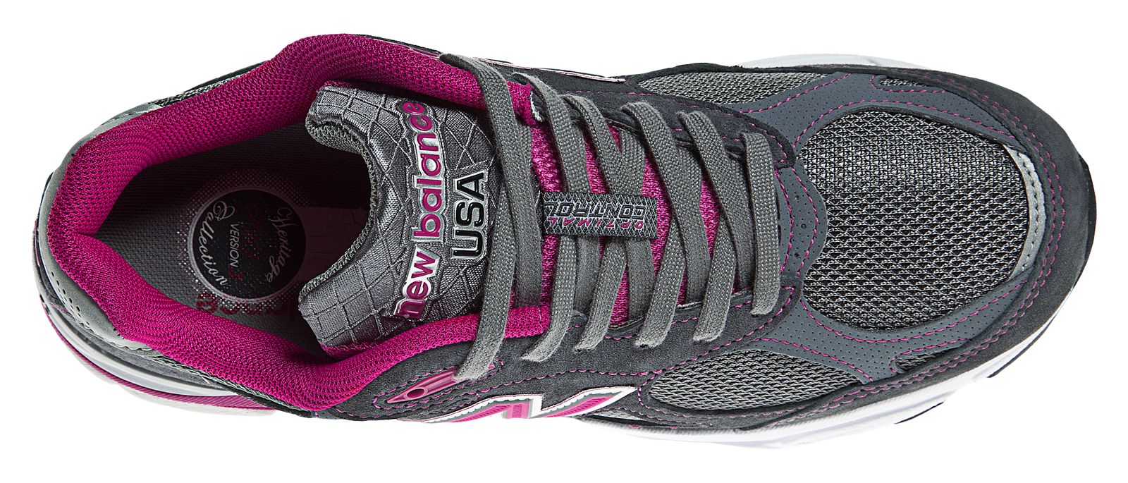 New Balance 990v3, Grey with Pink &amp; White