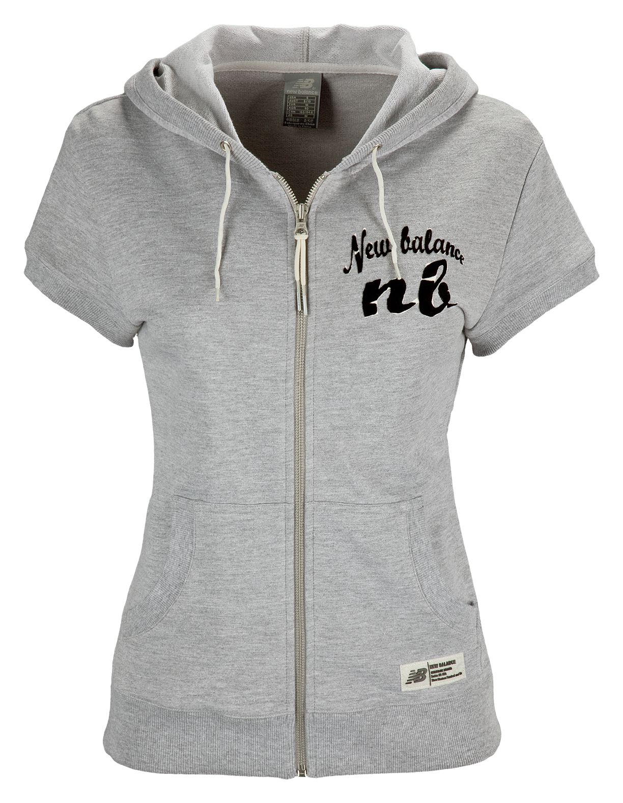 Zip Up Hoodie, Grey Marle