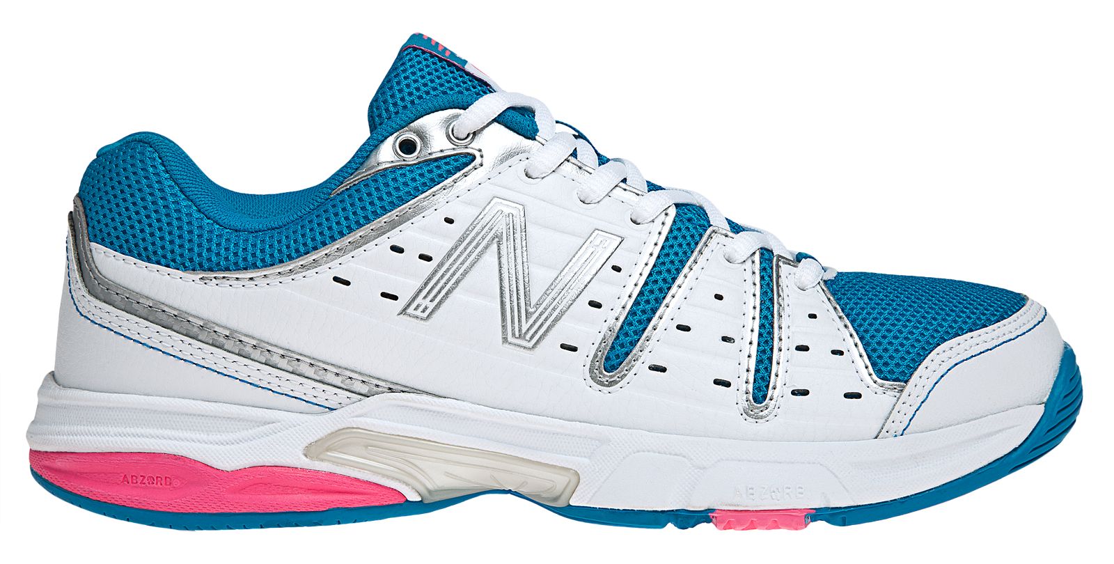 New Balance 656, White with Blue Atoll & Diva Pink