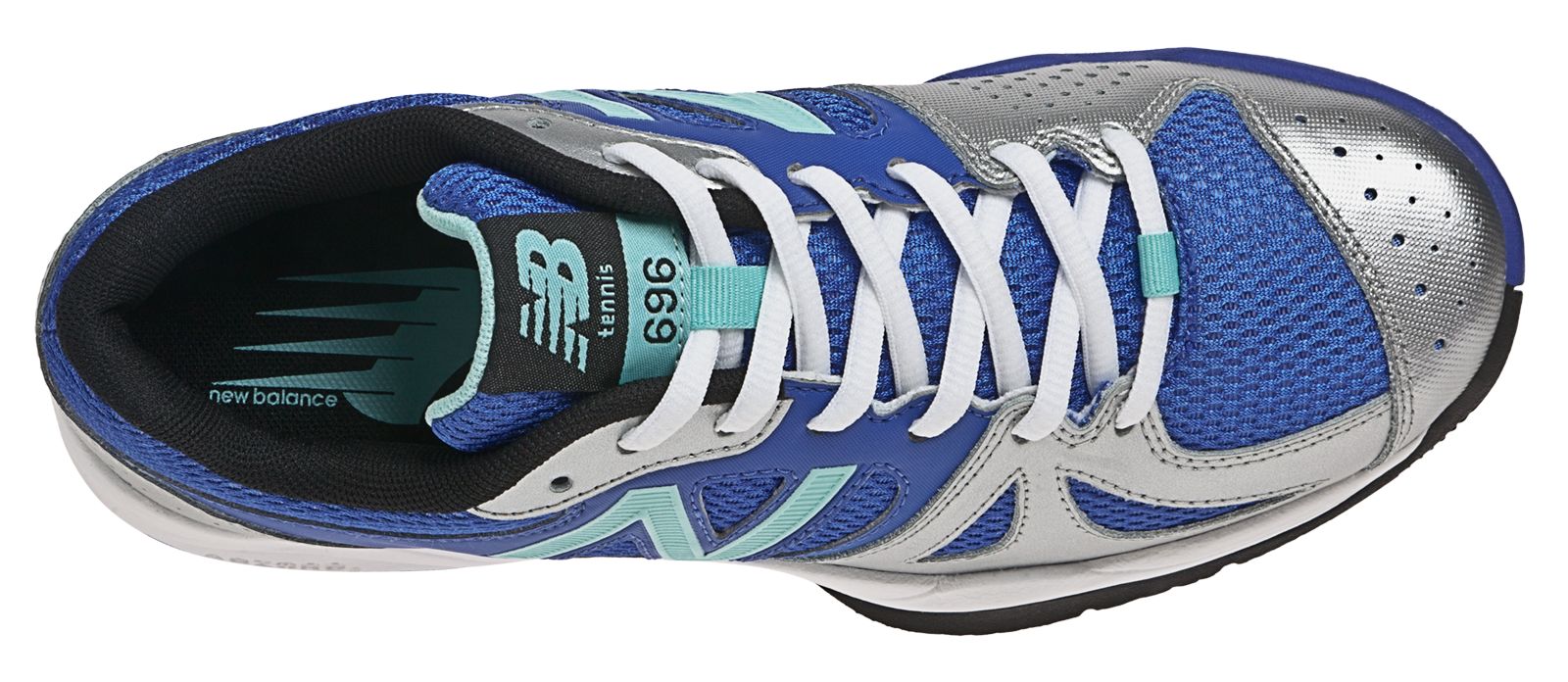 New Balance 696, Silver with Blue