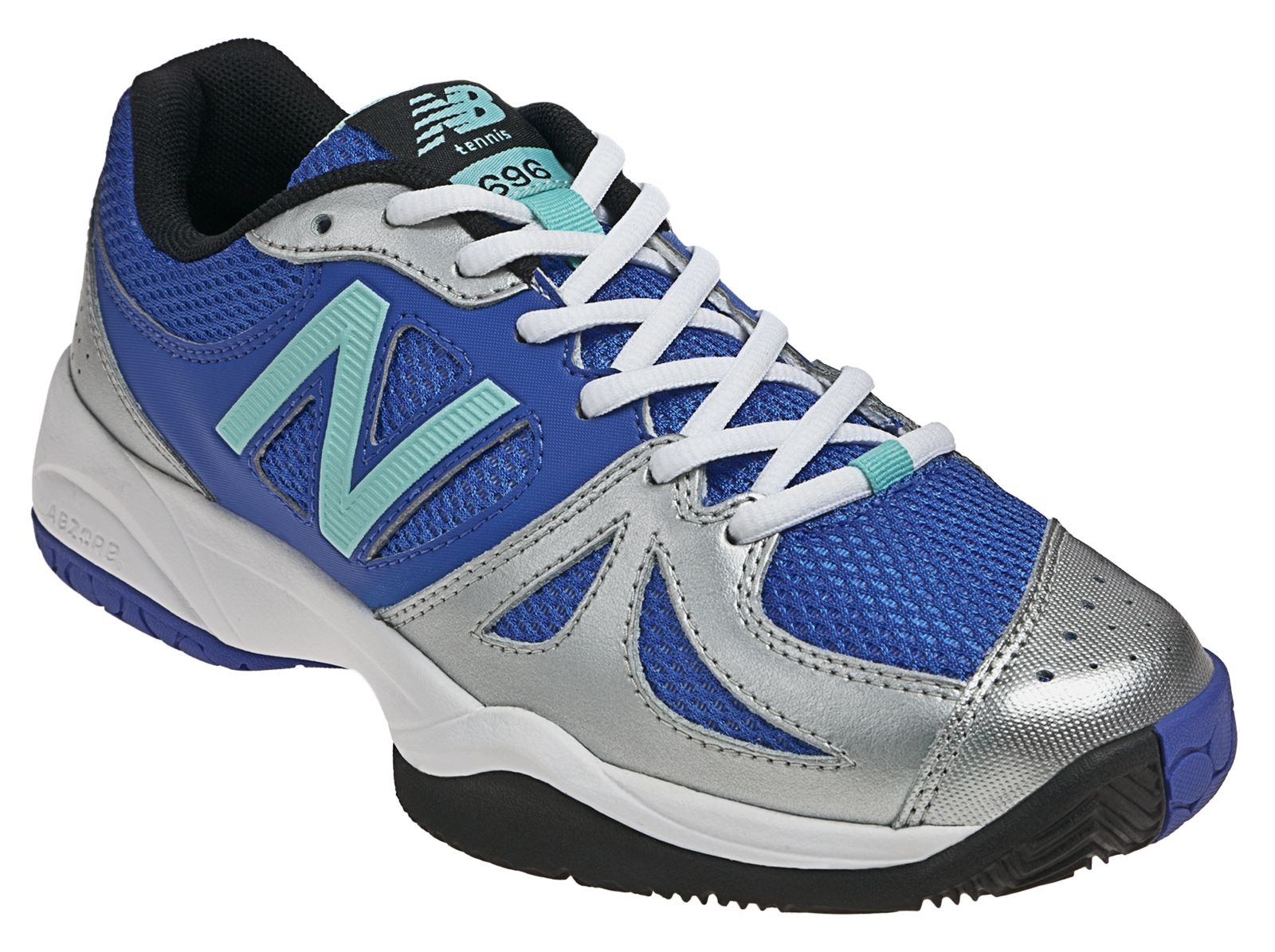 New Balance 696, Silver with Blue