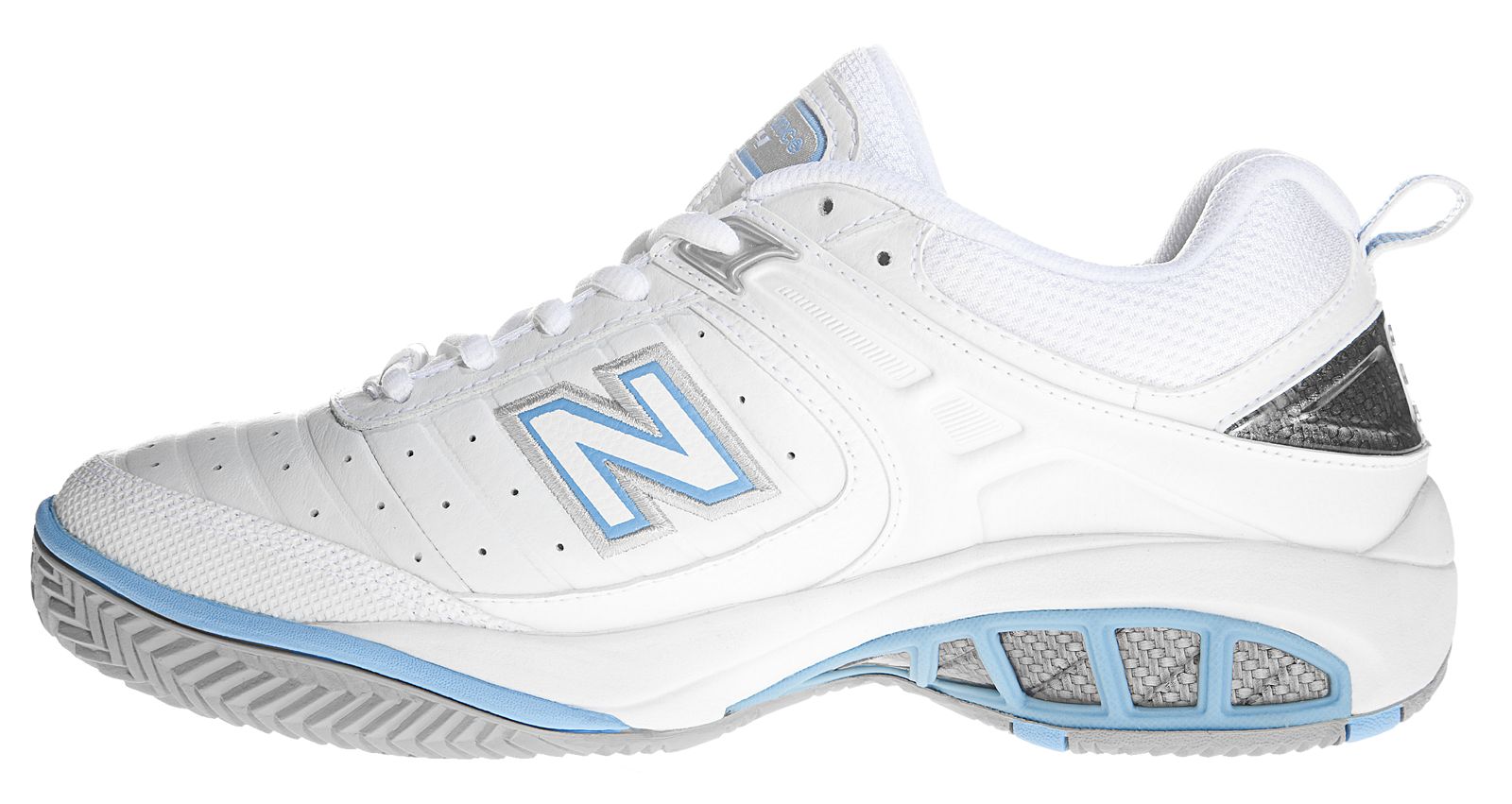 New Balance 804, White with Light Blue