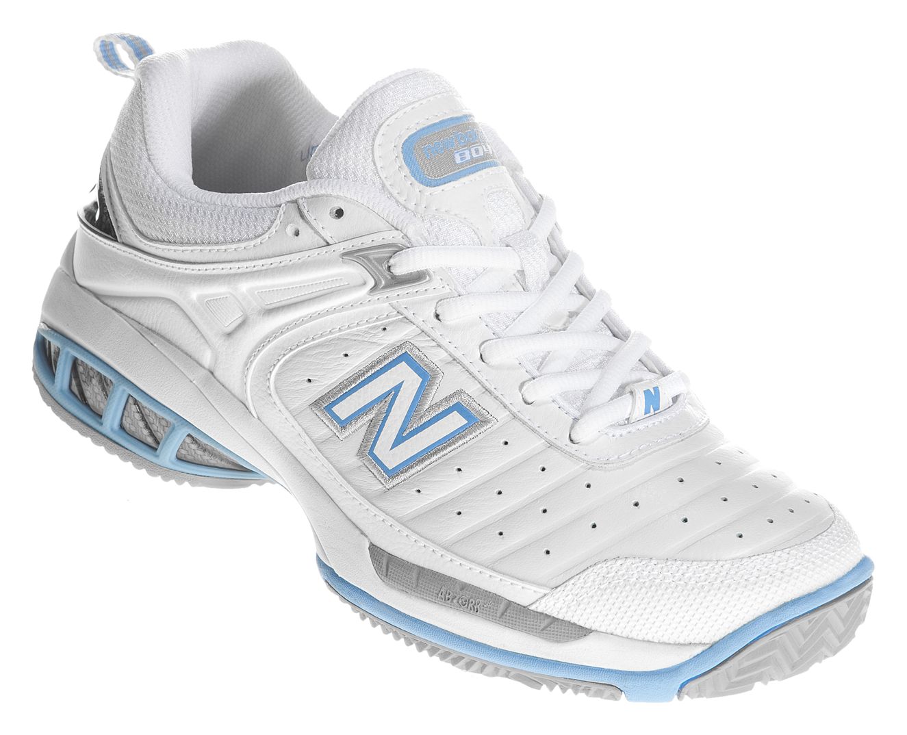 New Balance 804, White with Light Blue