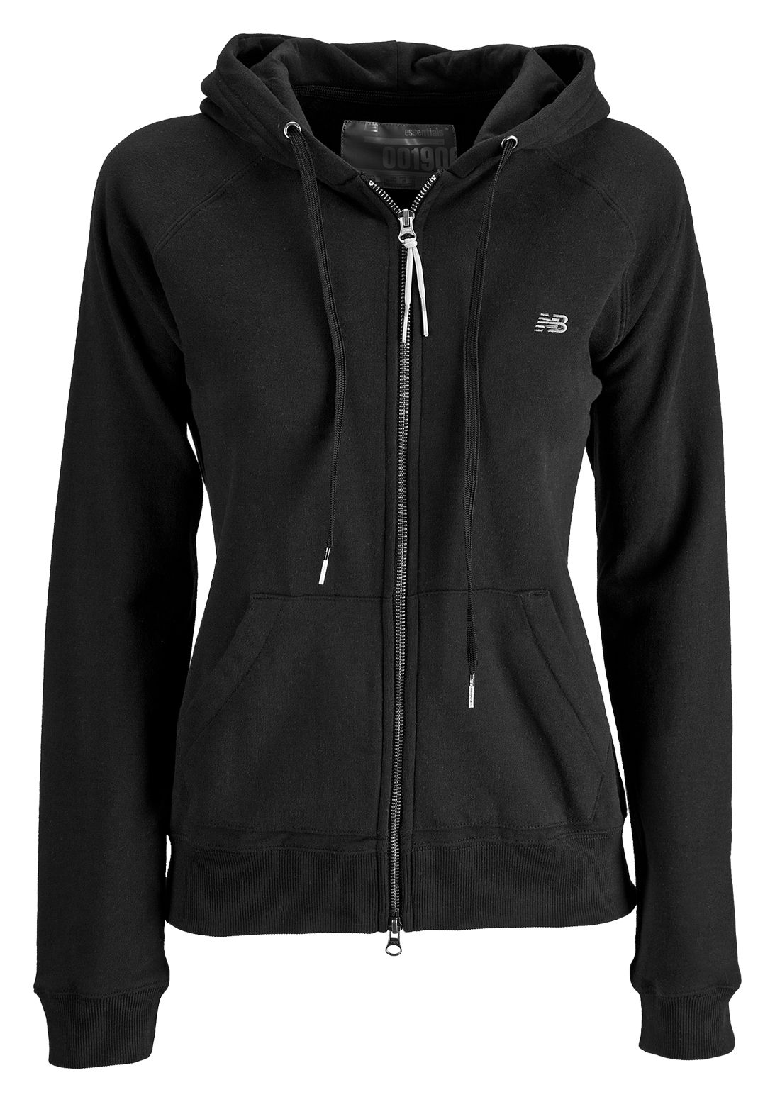 Essential Full Zip Hoodie, Black