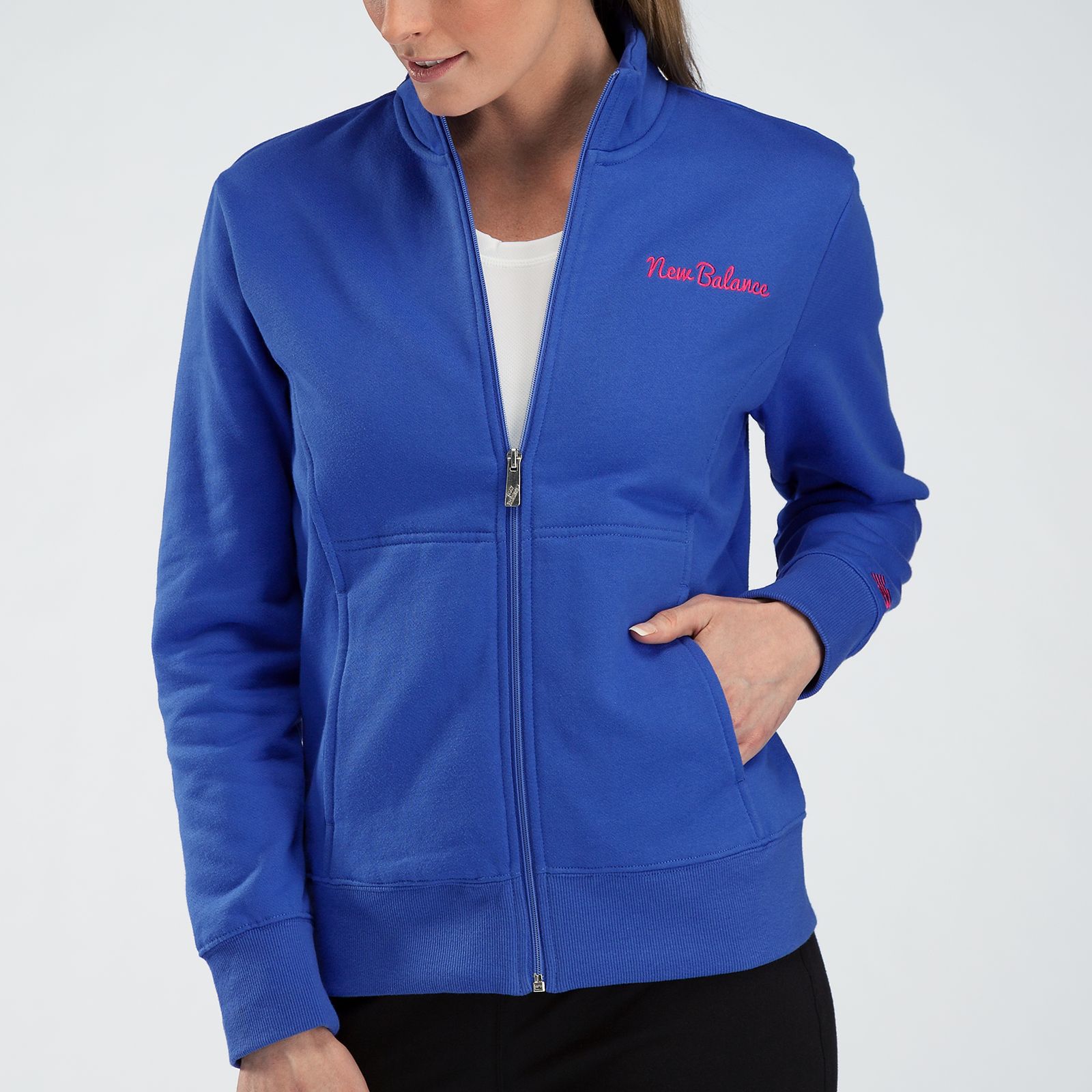 Essentials Fleece Zip Up Jacket, Dazzling Blue