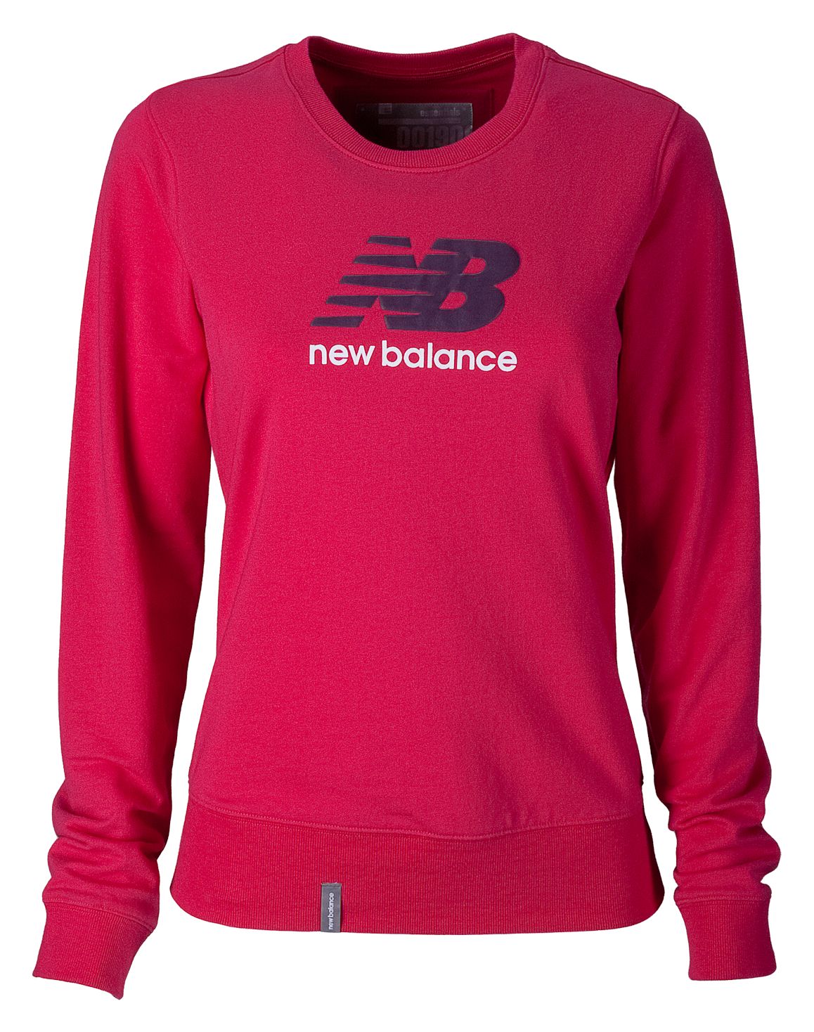 Essential Long Sleeve Crew, Bright Rose