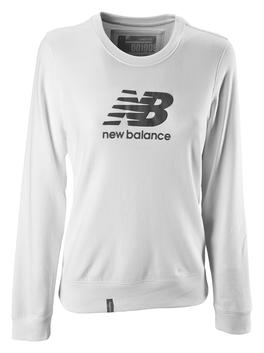 Essential Long Sleeve Crew, White