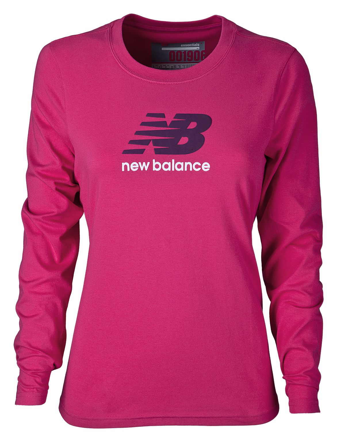 Essential Long Sleeve Tee, Bright Rose