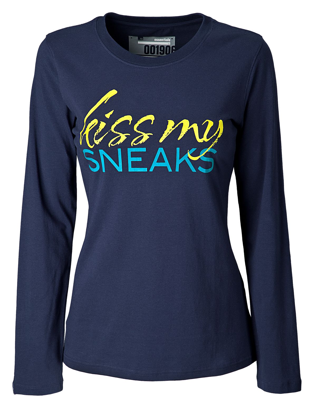 Kiss My Sneaks Long Sleeve Tee, Aviator