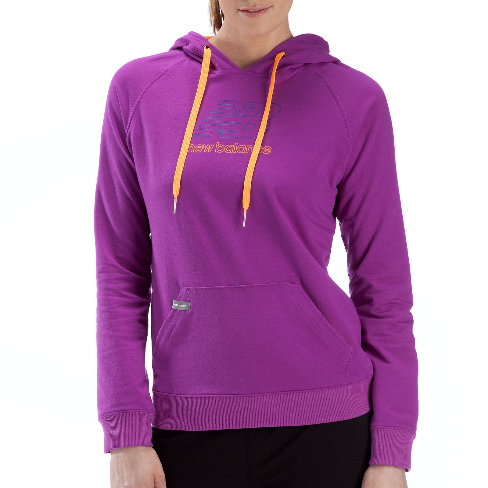 Essentials French Terry Hoodie, Purple Cactus Flower with Orange Pop