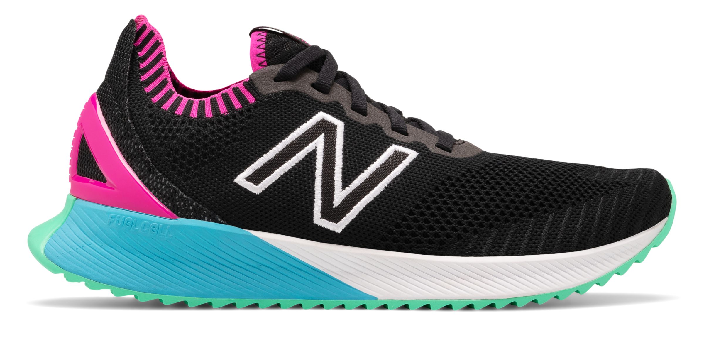 Mujeres New Balance FuelCell Echo - Black/Peony/Bayside, Black/Peony/Bayside - WFCECSB